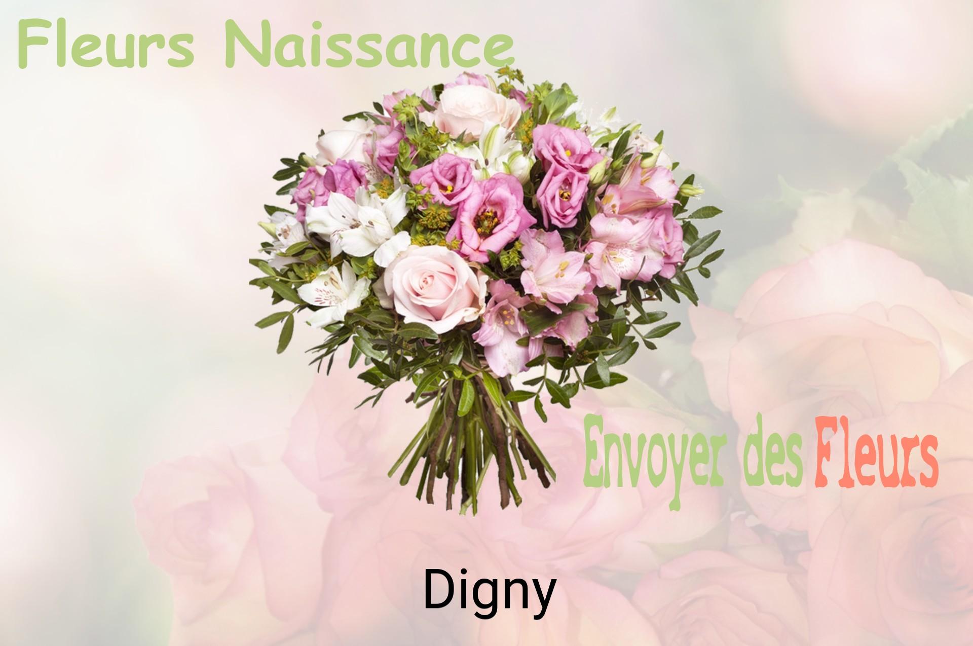 Bouquet de fleurs de naissance livré à Digny
